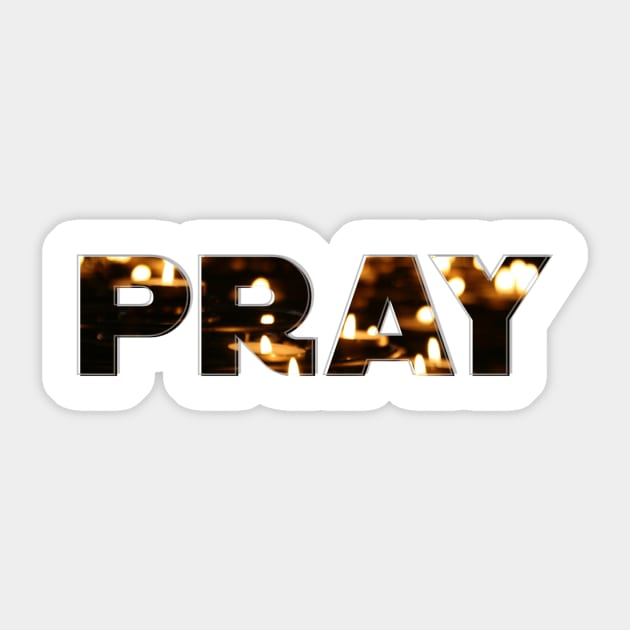 pray Sticker by afternoontees